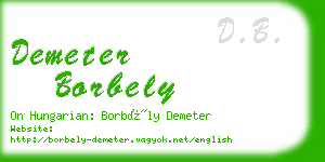 demeter borbely business card